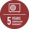 5 Jahre Garantie auf Inverter-Kompressor